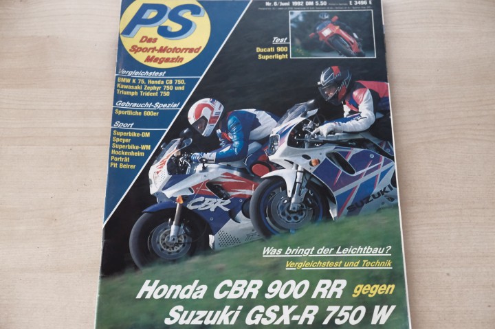 Deckblatt PS Sport Motorrad (06/1992)